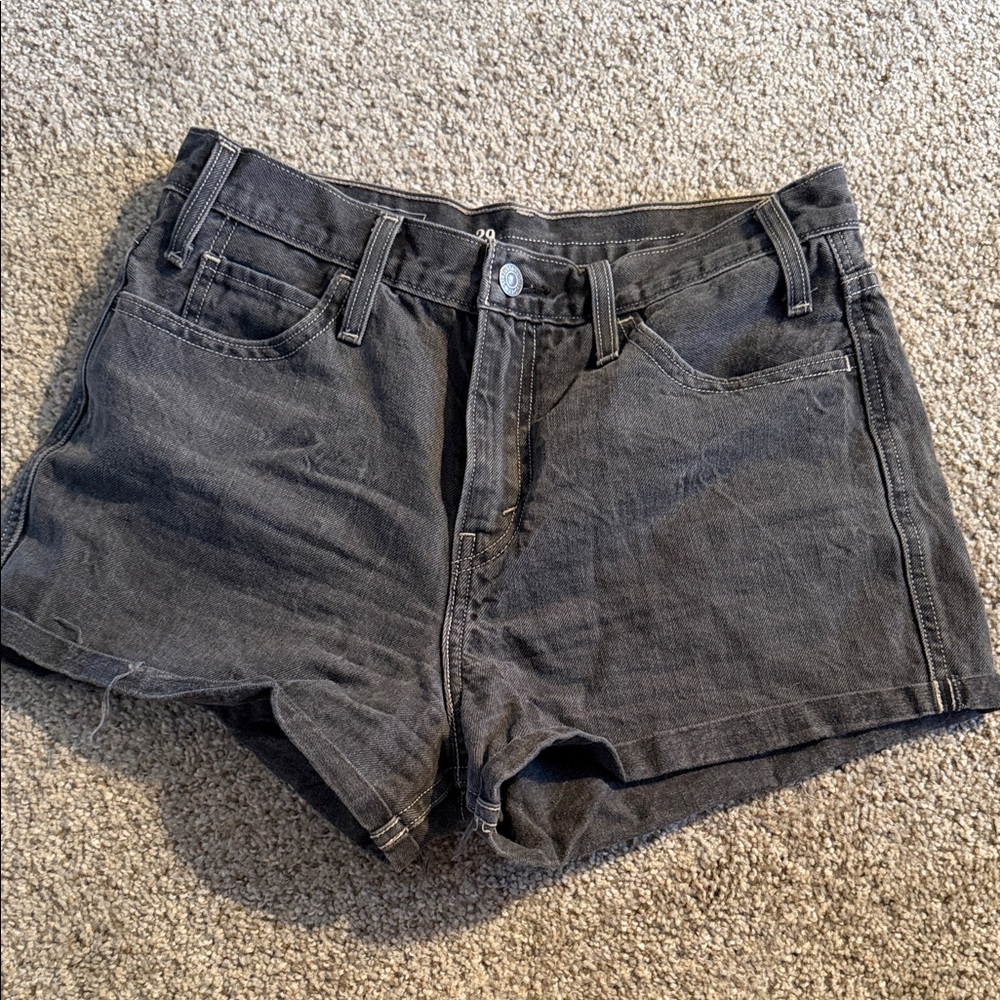 Levi’s Classic Black Denim Shorts